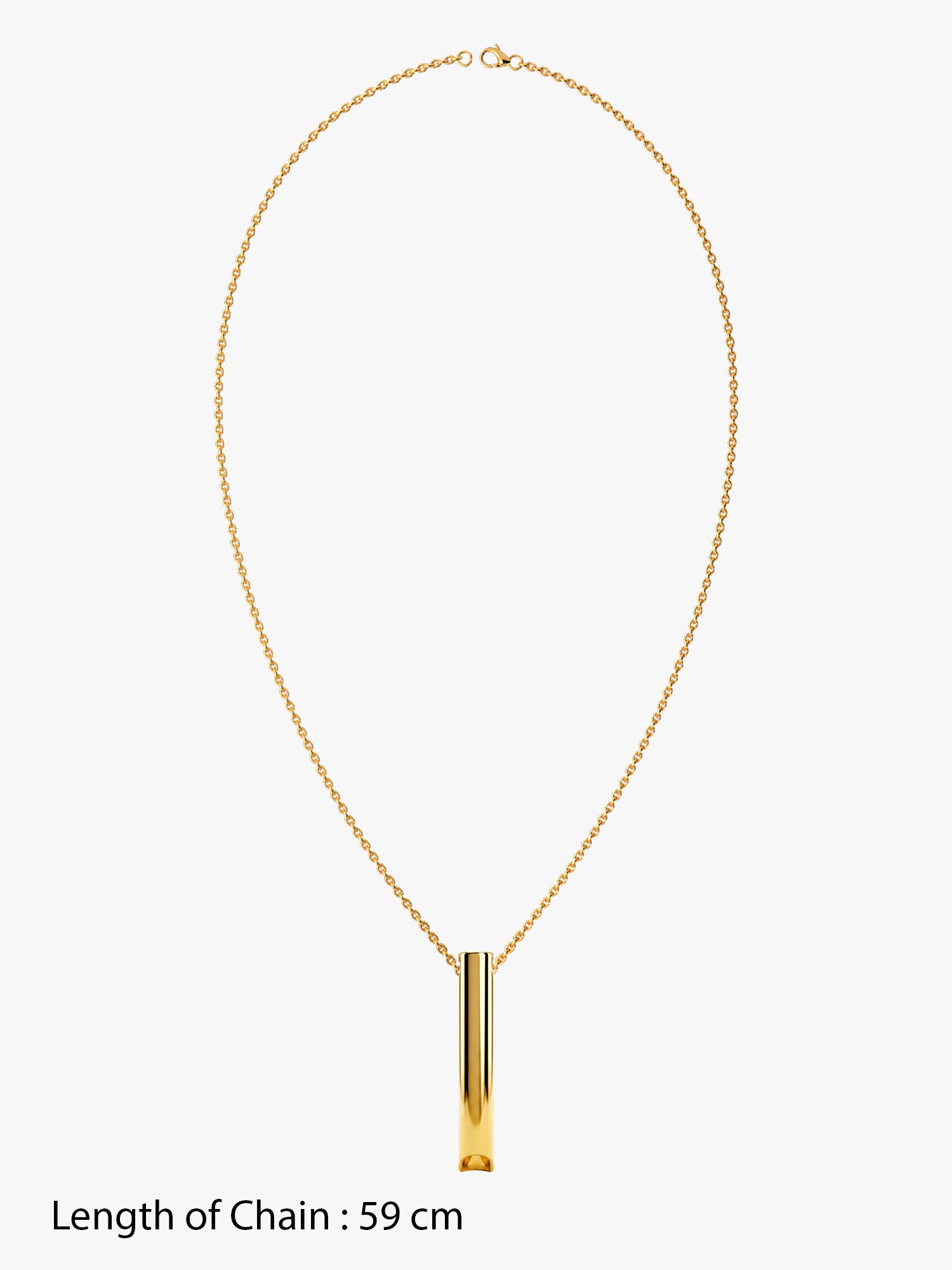 IXIA by GIVA Midas Flute Gold Plated Pendant With Chain For Men