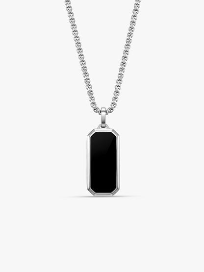 IXIA by GIVA The Realest Rhodium Plated Pendant With Chain For Men