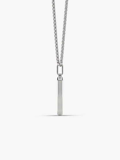 IXIA by GIVA The Realest Rhodium Plated Pendant With Chain For Men