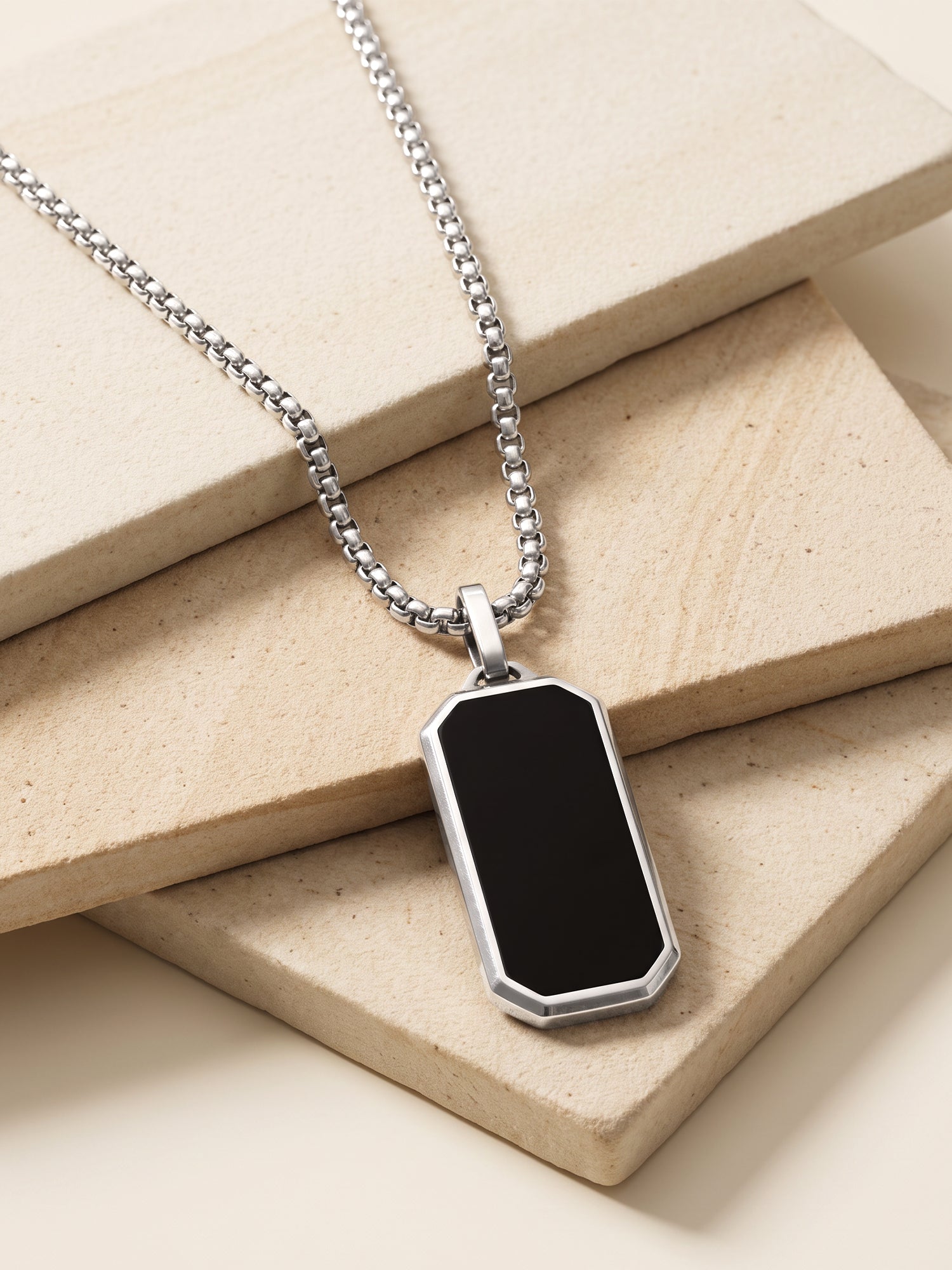 IXIA by GIVA The Realest Rhodium Plated Pendant With Chain For Men