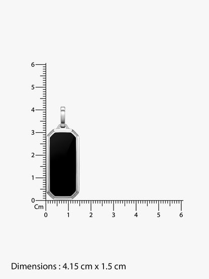 IXIA by GIVA The Realest Rhodium Plated Pendant With Chain For Men