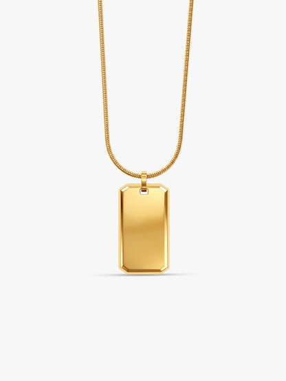 IXIA by GIVA Die Tryin Gold Plated Pendant With Chain For Men