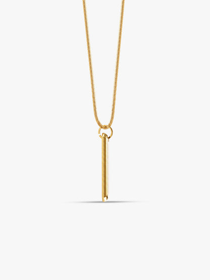 IXIA by GIVA Die Tryin Gold Plated Pendant With Chain For Men