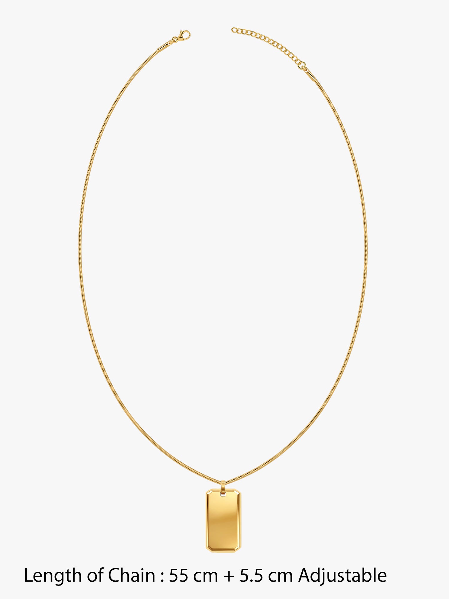 IXIA by GIVA Die Tryin Gold Plated Pendant With Chain For Men