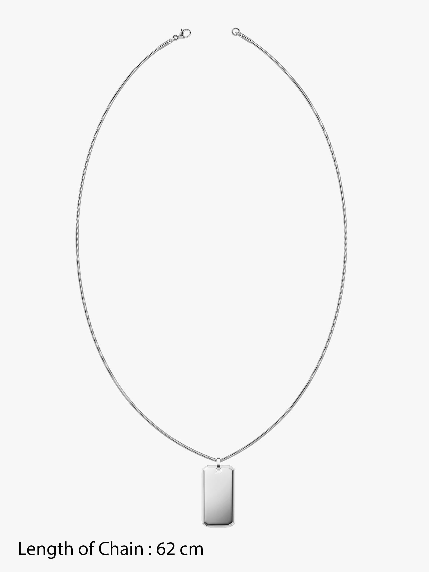 IXIA by GIVA No Ceilings Rhodium Plated Pendant With Chain For Men