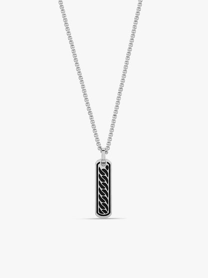 IXIA by GIVA Hustle Mentality Rhodium Plated Pendant With Chain For Men