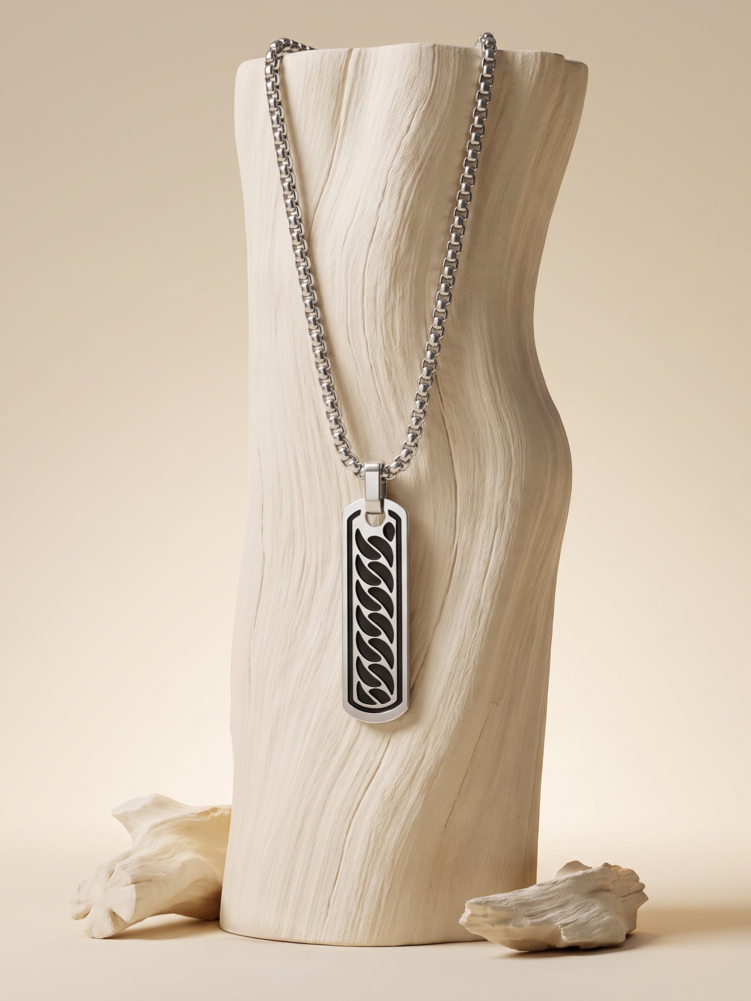 IXIA by GIVA Hustle Mentality Rhodium Plated Pendant With Chain For Men