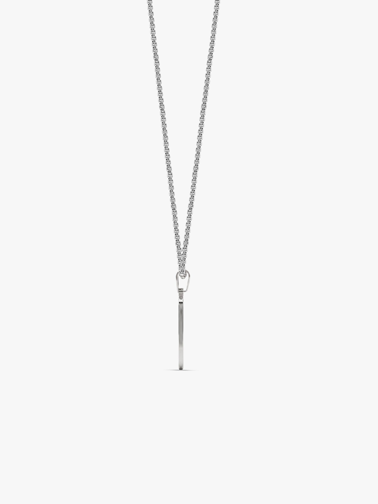 IXIA by GIVA Agent 13 Rhodium Plated Pendant With Chain For Men
