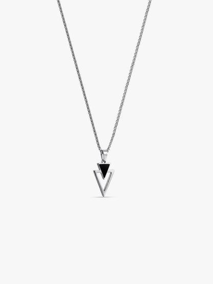 IXIA by GIVA Star City  Rhodium Plated Pendant With Chain For Men
