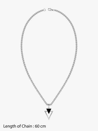 IXIA by GIVA Star City  Rhodium Plated Pendant With Chain For Men