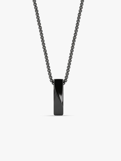 IXIA by GIVA Simulacra Black Rhodium Pendant With Chain For Men