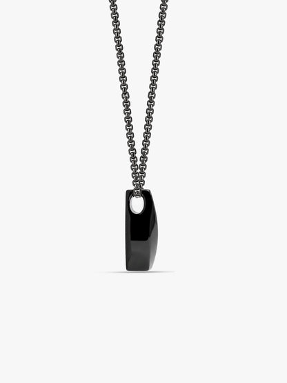 IXIA by GIVA Simulacra Black Rhodium Pendant With Chain For Men