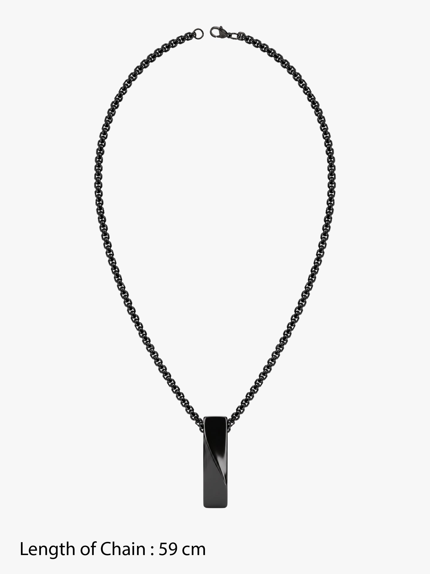 IXIA by GIVA Simulacra Black Rhodium Pendant With Chain For Men