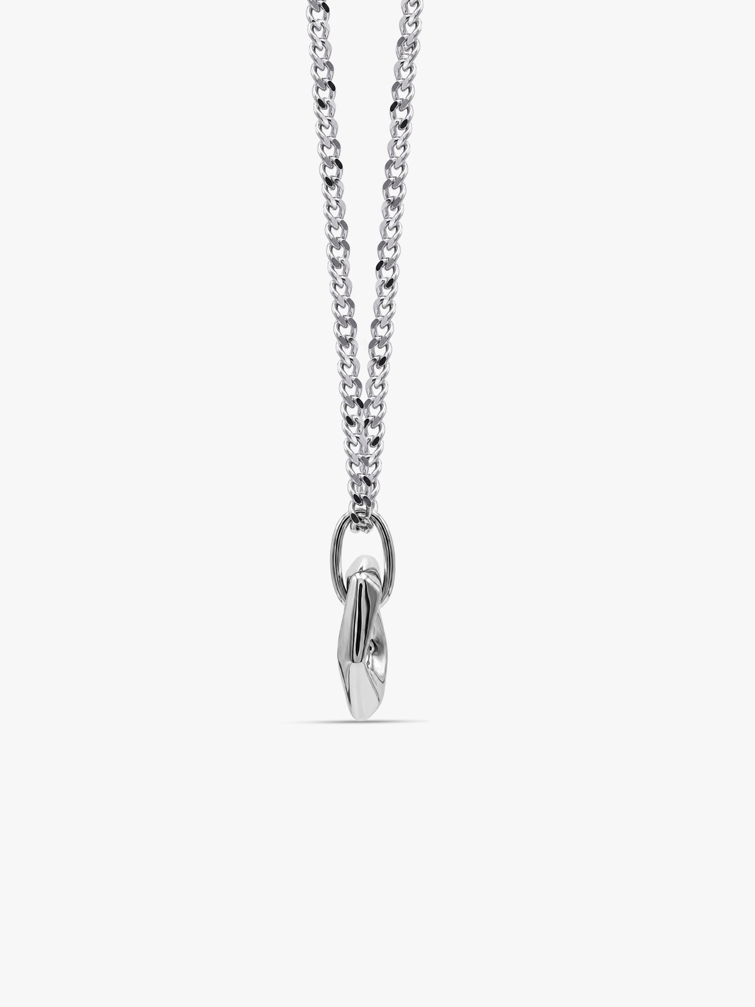 IXIA by GIVA The Polygonist Rhodium Plated Pendant With Chain For Men