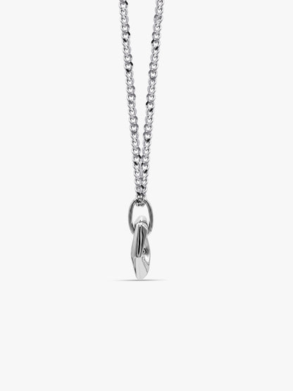 IXIA by GIVA The Polygonist Rhodium Plated Pendant With Chain For Men
