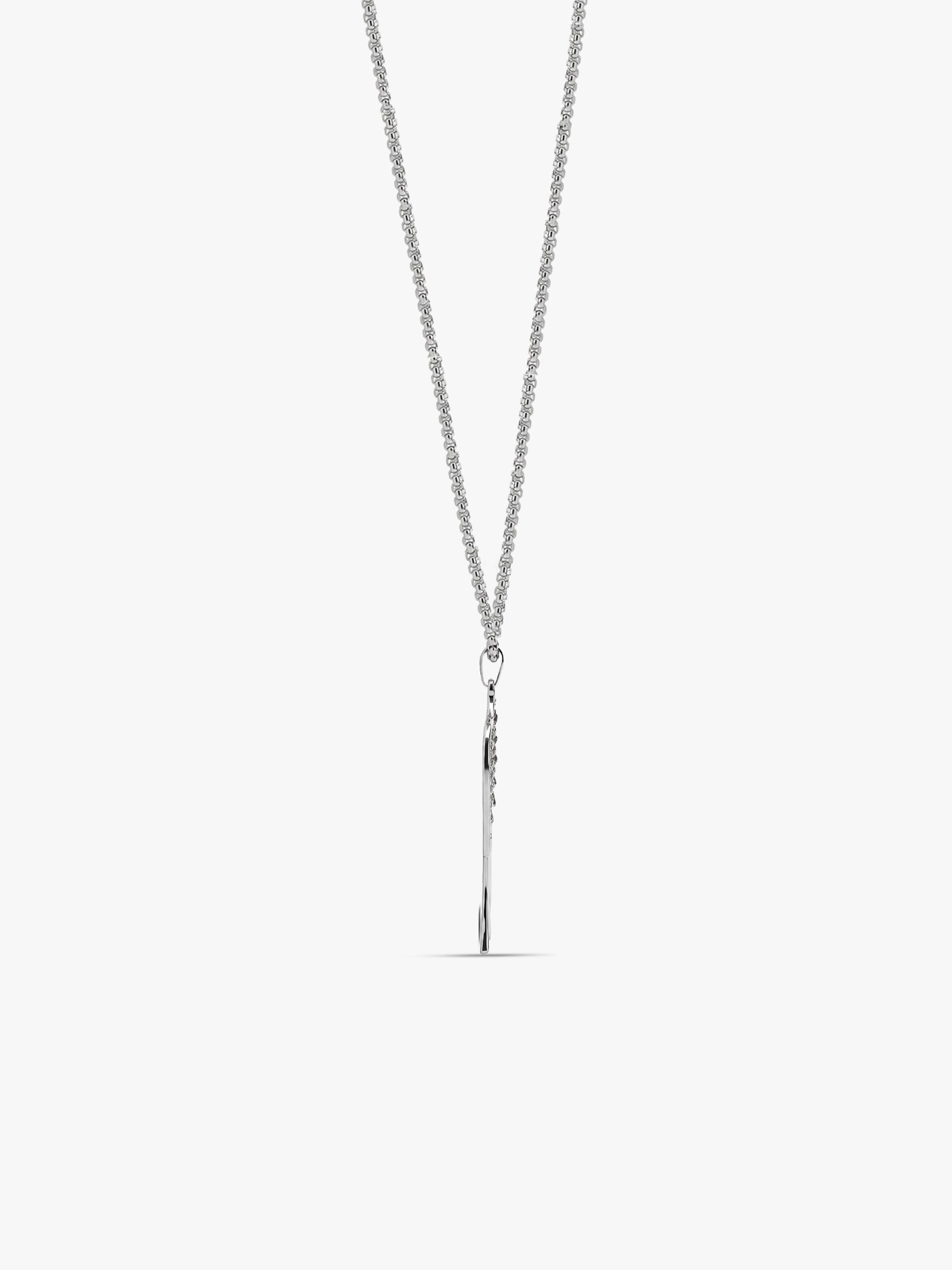 IXIA by GIVA Fallen Angel Matte Rhodium Pendant With Chain For Men