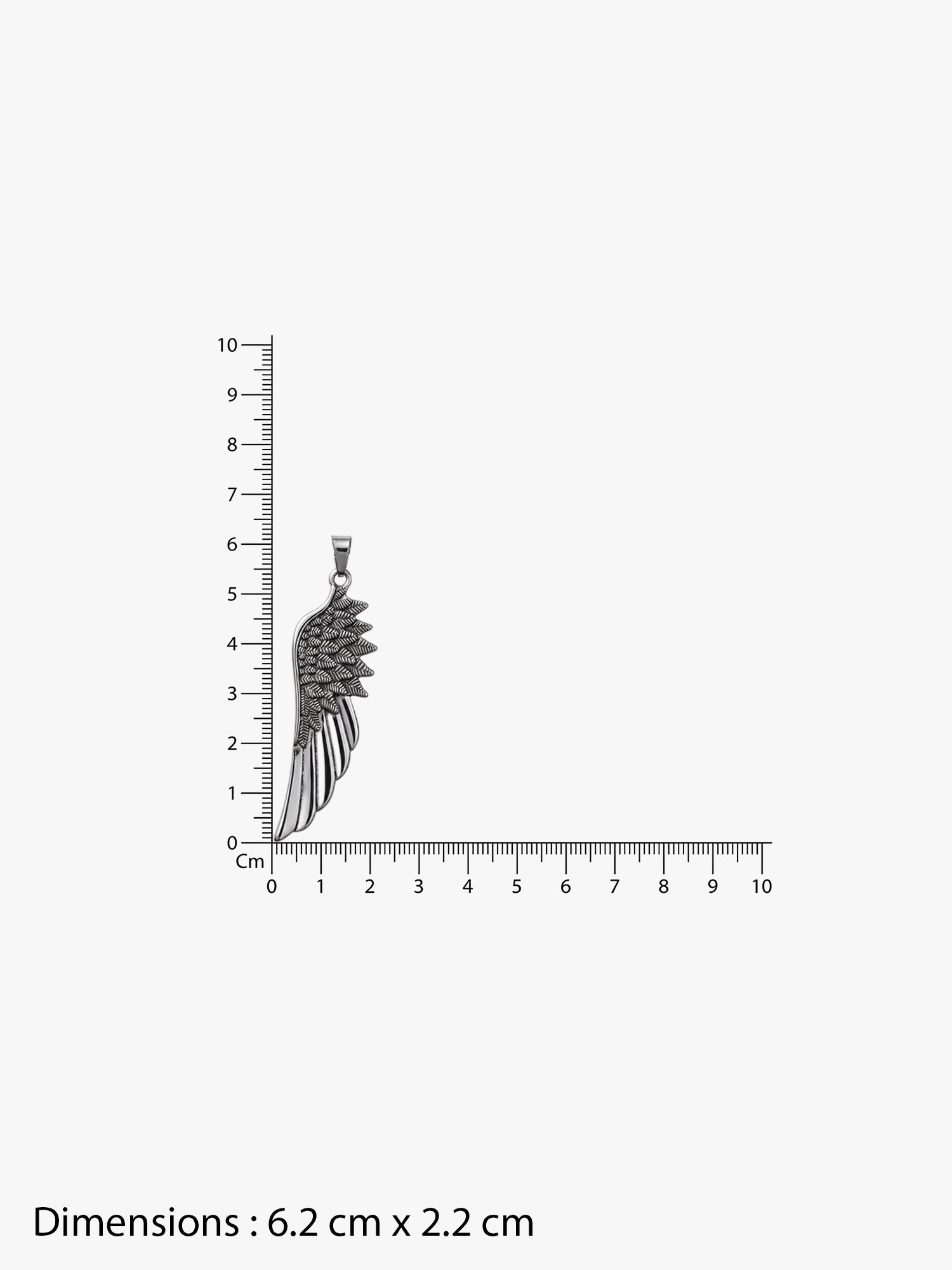 IXIA by GIVA Fallen Angel Matte Rhodium Pendant With Chain For Men