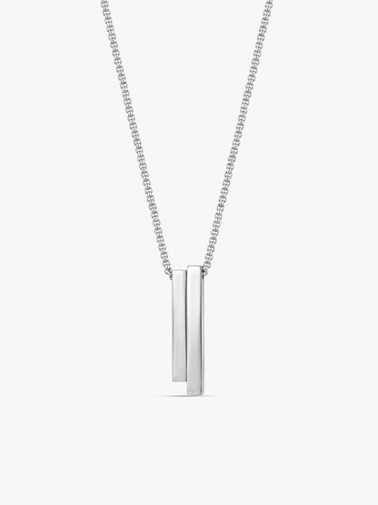 IXIA by GIVA Growth Mindset Rhodium Plated Pendant With Chain For Men