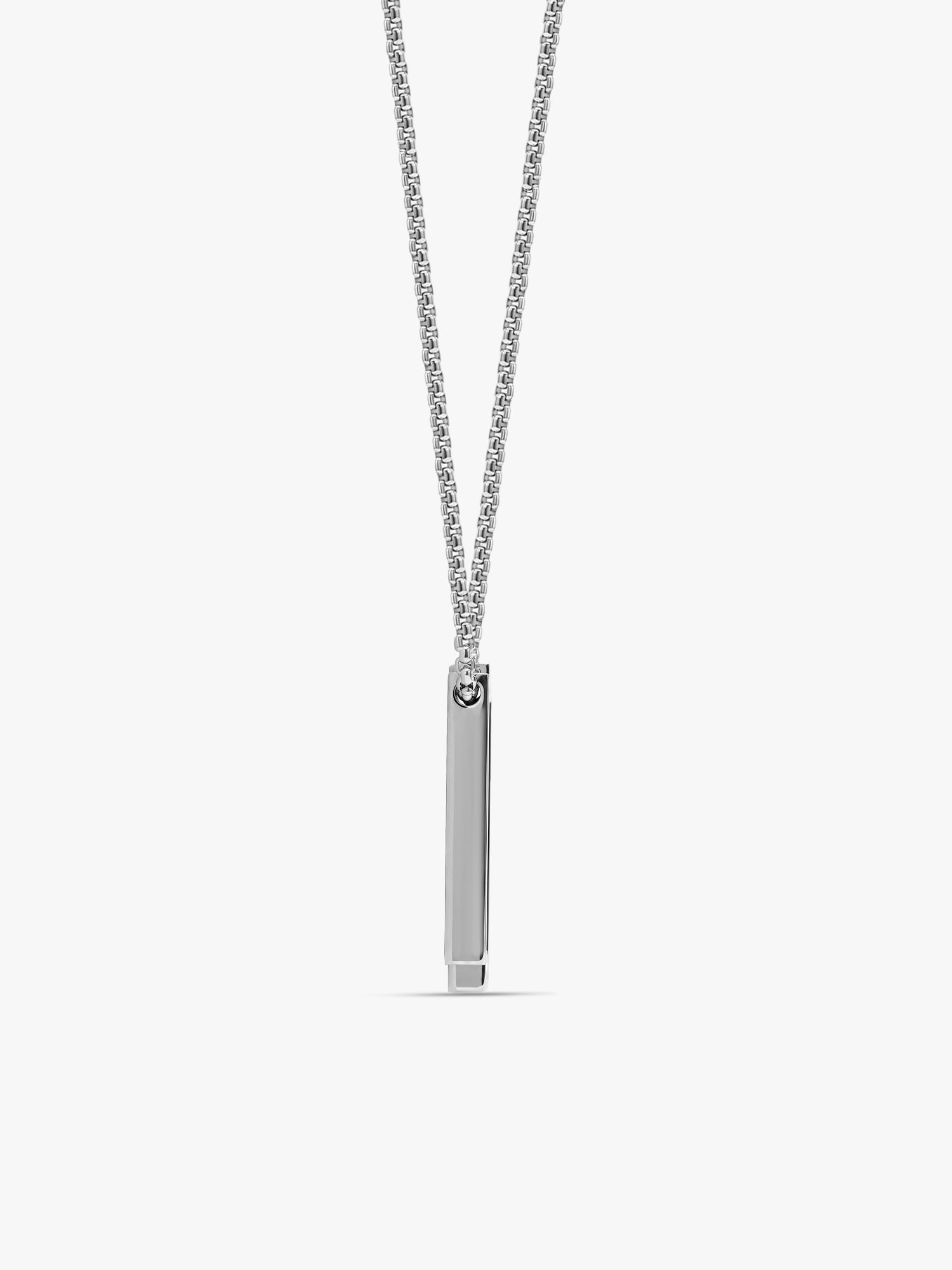IXIA by GIVA Growth Mindset Rhodium Plated Pendant With Chain For Men