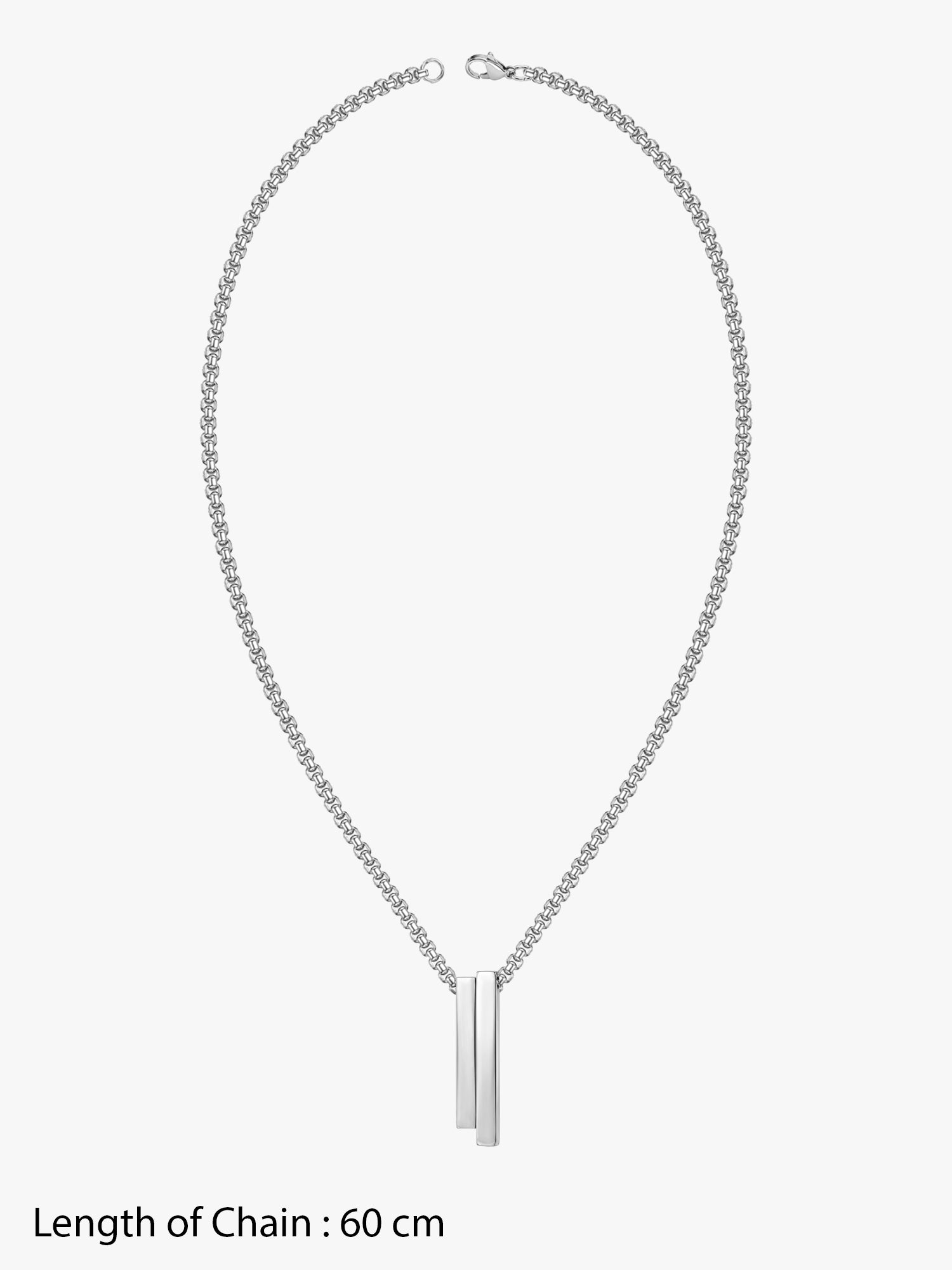 IXIA by GIVA Growth Mindset Rhodium Plated Pendant With Chain For Men
