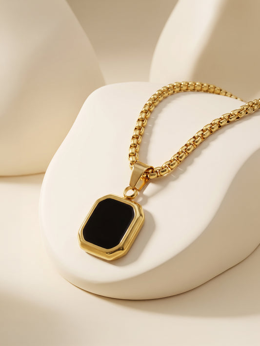 IXIA by GIVA Afterparty Gold Plated Pendant With Chain For Men