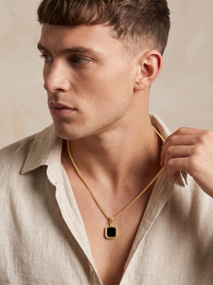 IXIA by GIVA Afterparty Gold Plated Pendant With Chain For Men