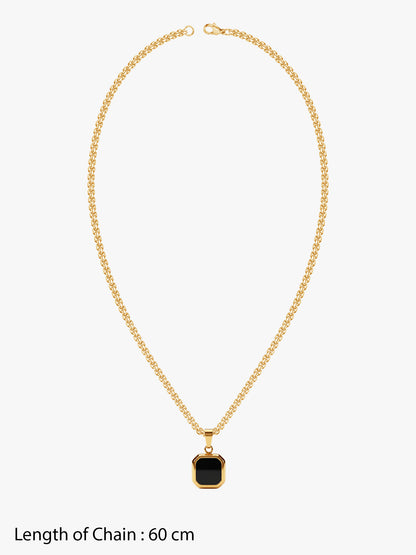IXIA by GIVA Afterparty Gold Plated Pendant With Chain For Men