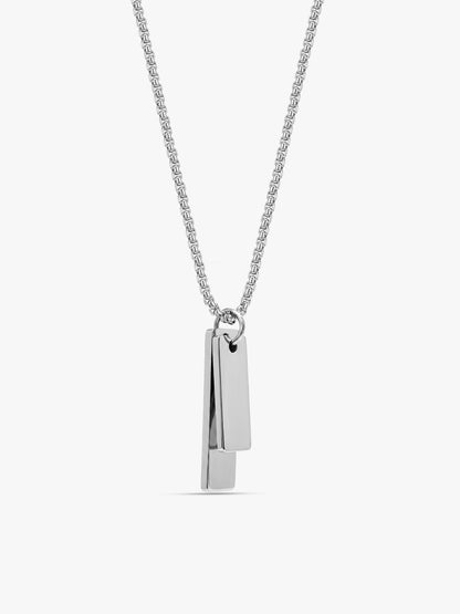 IXIA by GIVA Bookmarks Rhodium Plated Pendant With Chain For Men