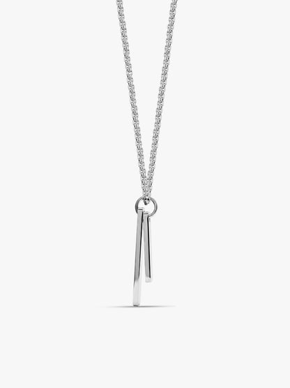 IXIA by GIVA Bookmarks Rhodium Plated Pendant With Chain For Men