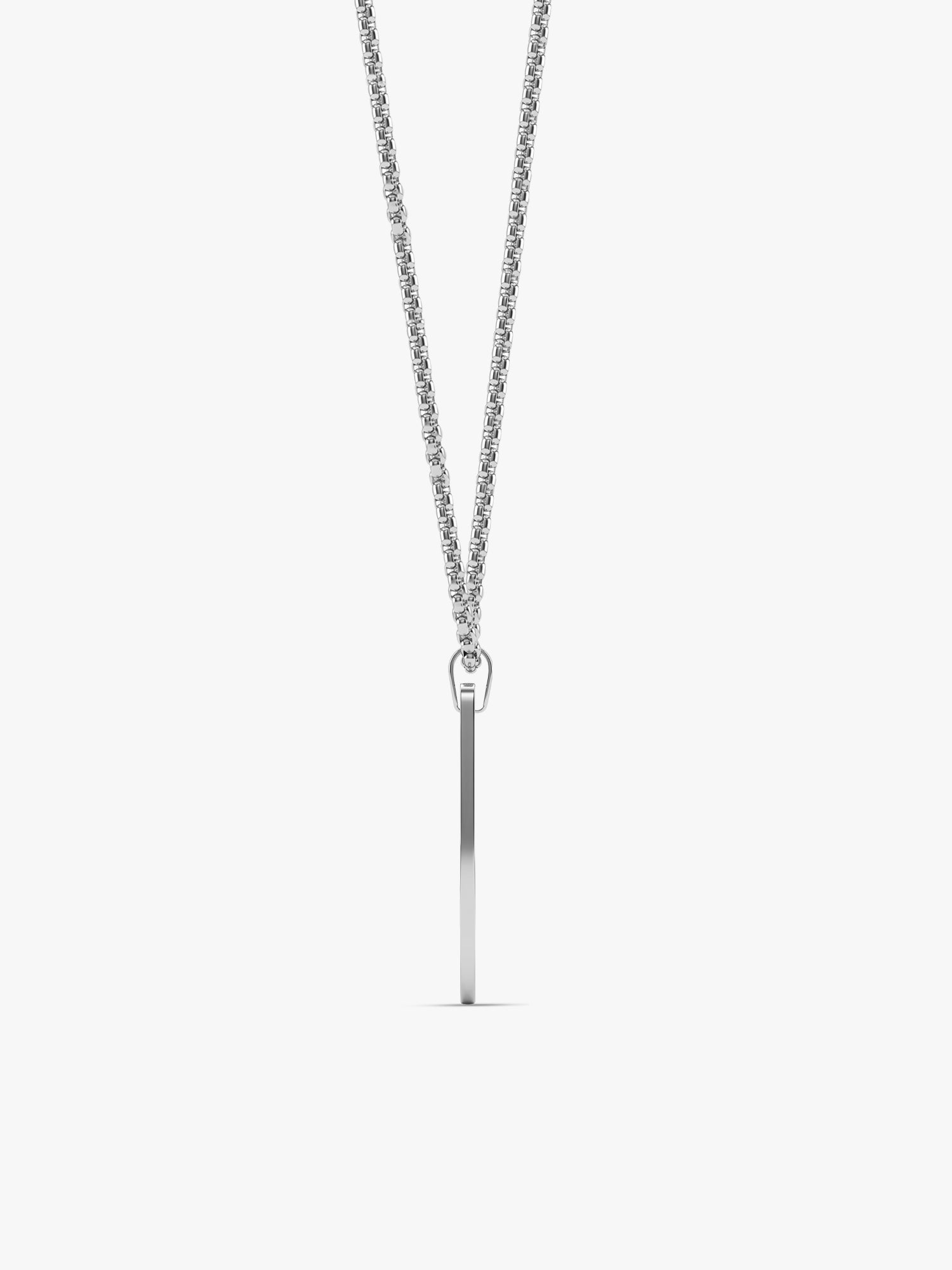 IXIA by GIVA Scroll Up Rhodium Plated Pendant With Chain For Men