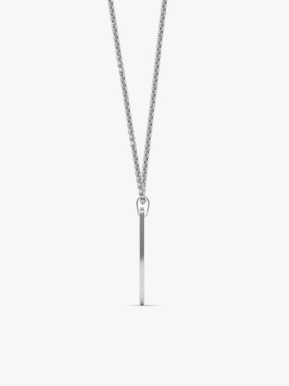 IXIA by GIVA Scroll Up Rhodium Plated Pendant With Chain For Men