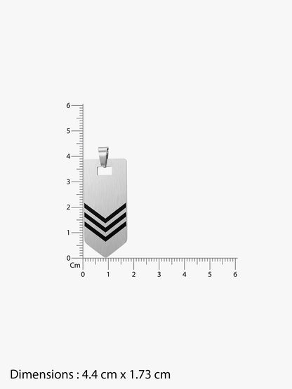 IXIA by GIVA Scroll Up Rhodium Plated Pendant With Chain For Men