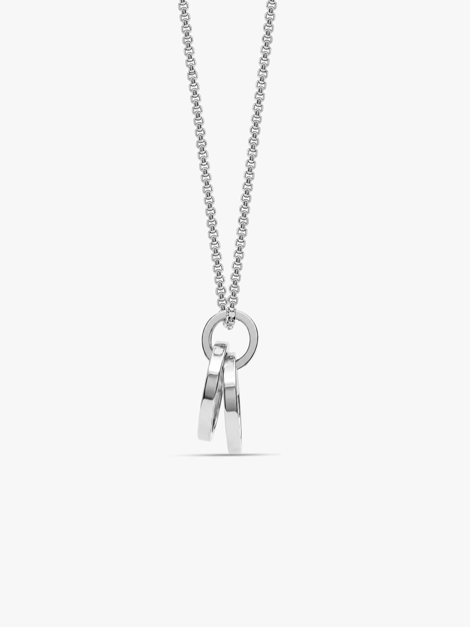 IXIA by GIVA Venn Diagram Rhodium Plated Pendant With Chain For Men