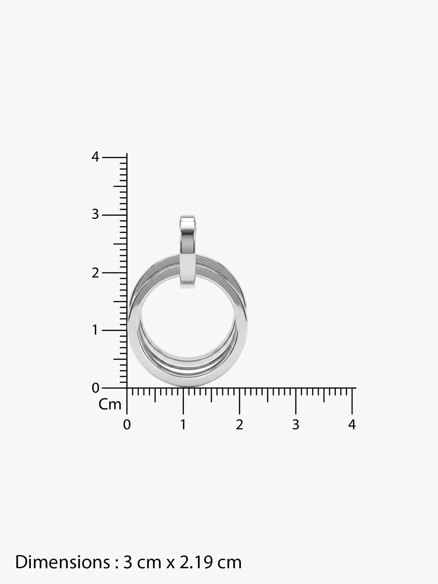 IXIA by GIVA Venn Diagram Rhodium Plated Pendant With Chain For Men