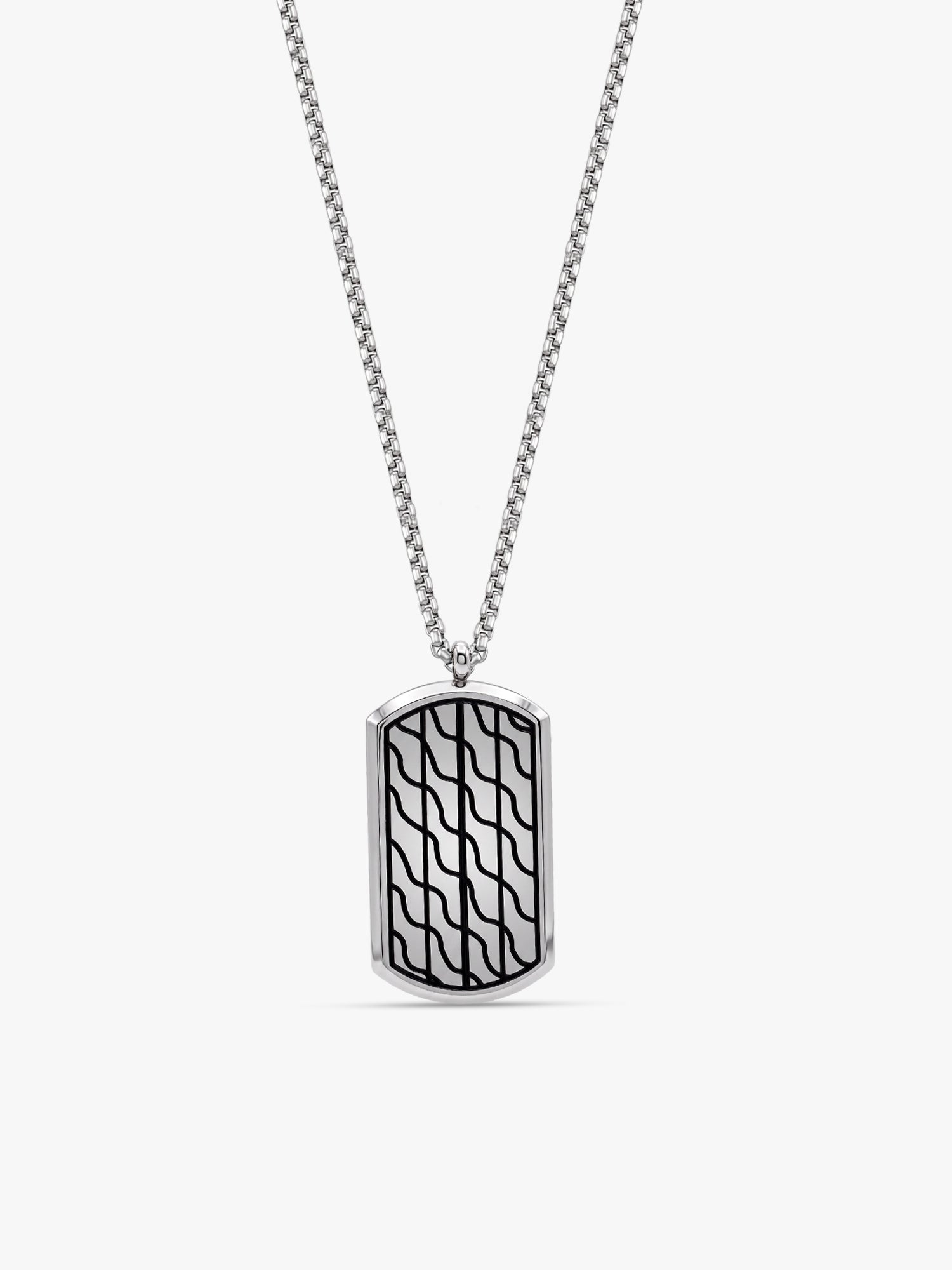 IXIA by GIVA Chasing Pavements Rhodium Plated Pendant With Chain For Men