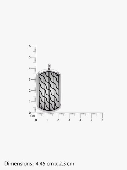 IXIA by GIVA Chasing Pavements Rhodium Plated Pendant With Chain For Men