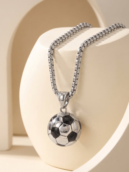 IXIA by GIVA Messi Beaucoup Rhodium Plated Pendant With Chain For Men