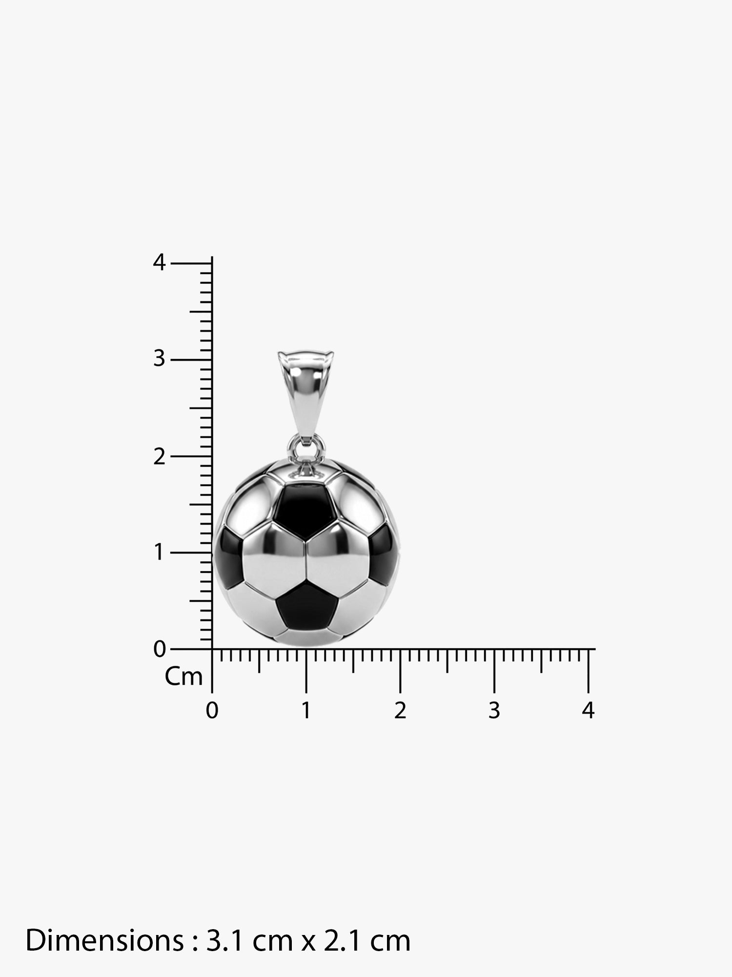 IXIA by GIVA Messi Beaucoup Rhodium Plated Pendant With Chain For Men