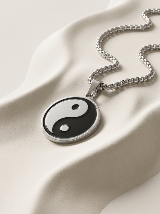 IXIA by GIVA EnSync Rhodium Plated Pendant With Chain For Men
