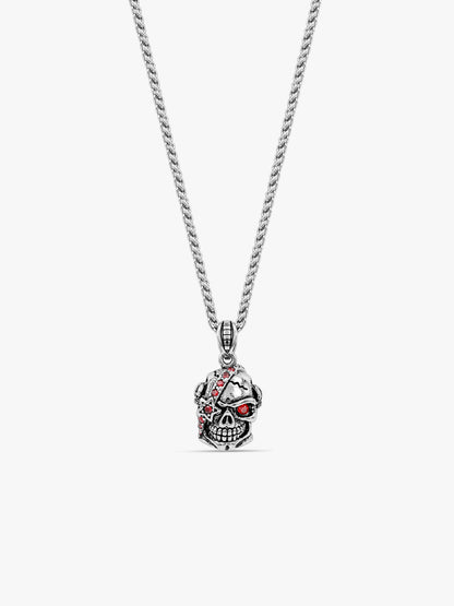 IXIA by GIVA Old Punk Matte Rhodium Pendant With Chain For Men