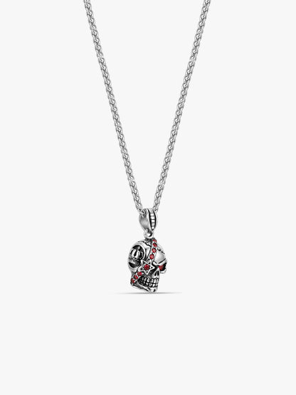 IXIA by GIVA Old Punk Matte Rhodium Pendant With Chain For Men