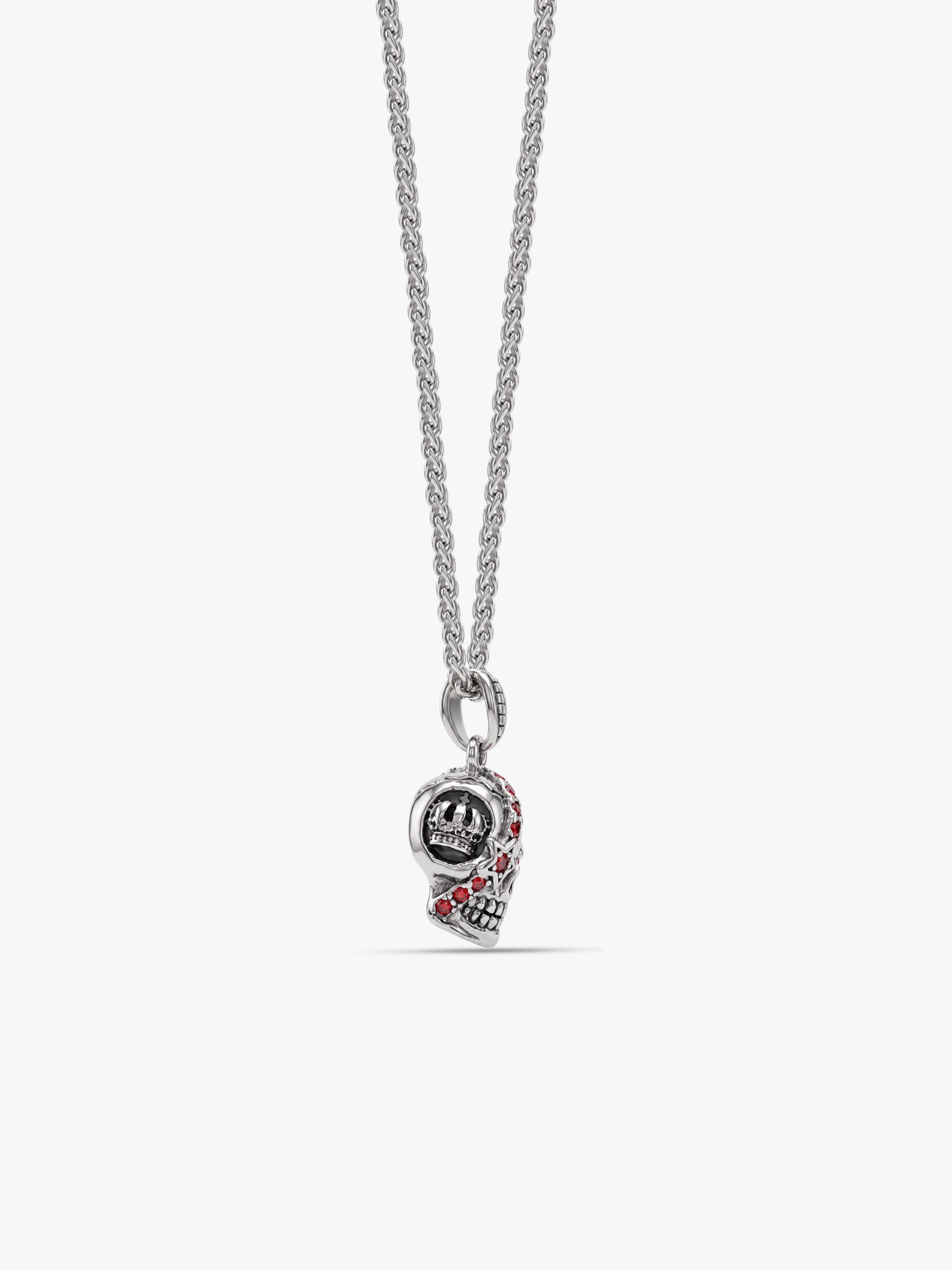 IXIA by GIVA Old Punk Matte Rhodium Pendant With Chain For Men