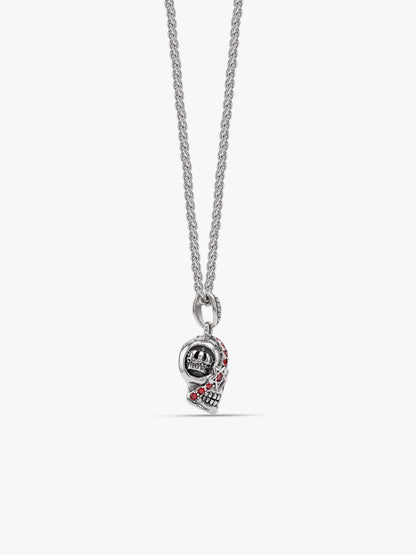 IXIA by GIVA Old Punk Matte Rhodium Pendant With Chain For Men