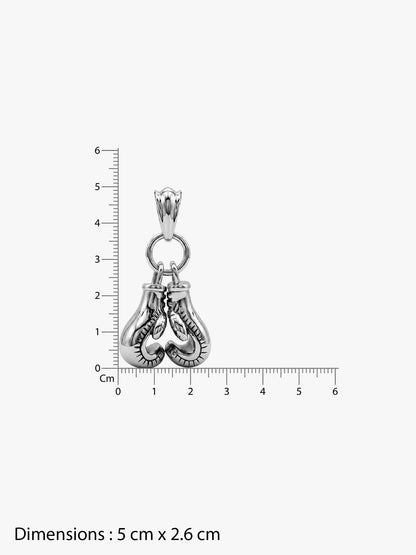 IXIA by GIVA First Rule Matte Rhodium Pendant With Chain For Men