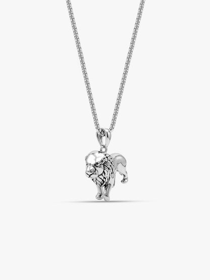 IXIA by GIVA Pride Rhodium Plated Pendant With Chain For Men