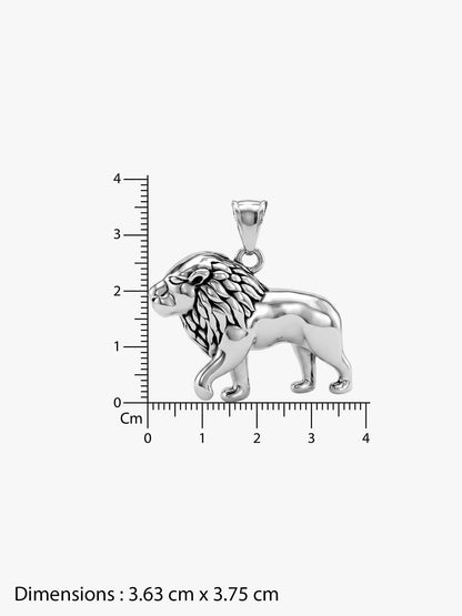 IXIA by GIVA Pride Rhodium Plated Pendant With Chain For Men