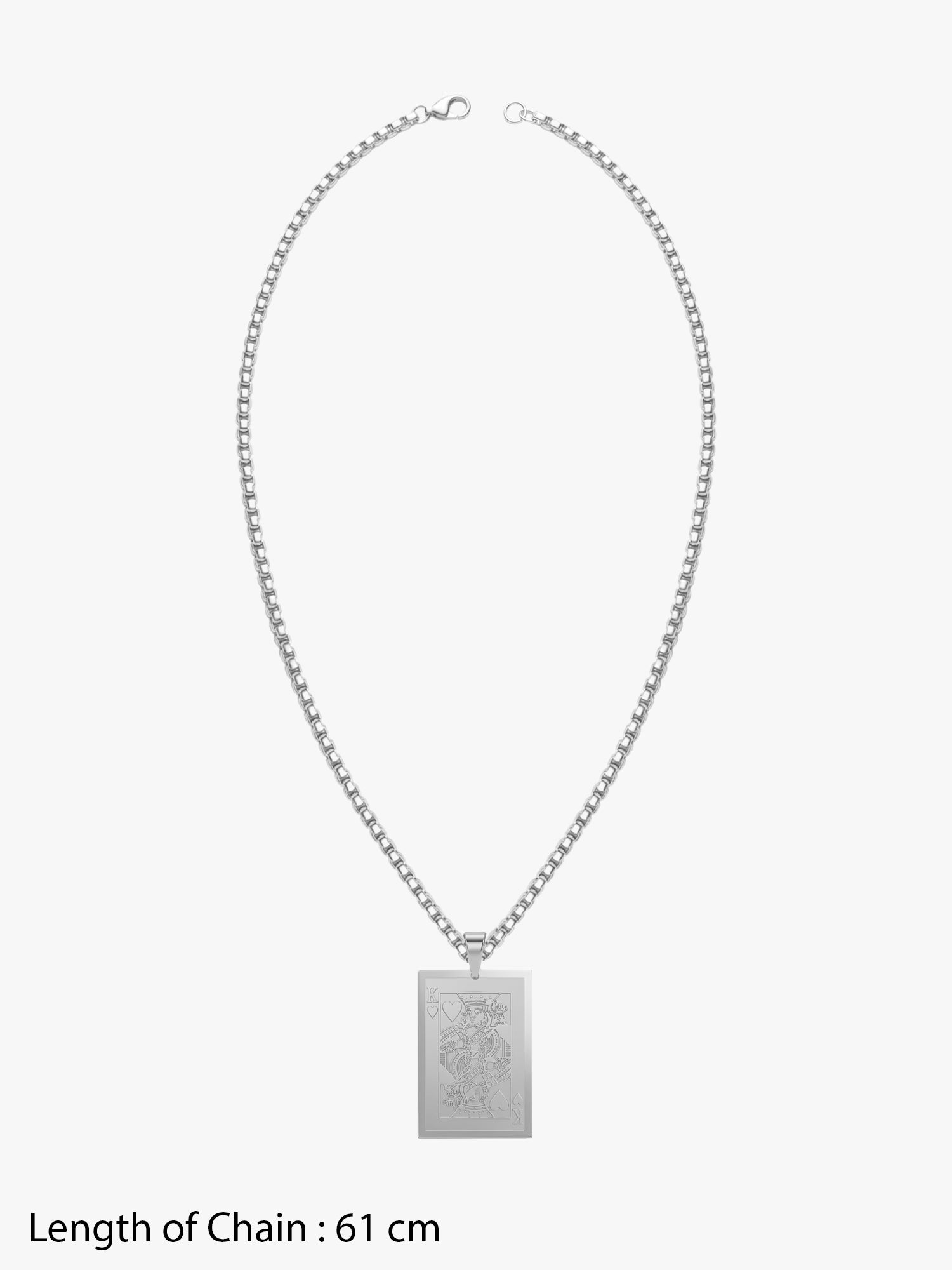 IXIA by GIVA Bluffmaster Rhodium Plated Pendant with Chain For Men
