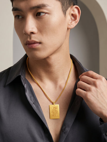 IXIA by GIVA Bluffmaster Gold Plated Pendant with Chain For Men