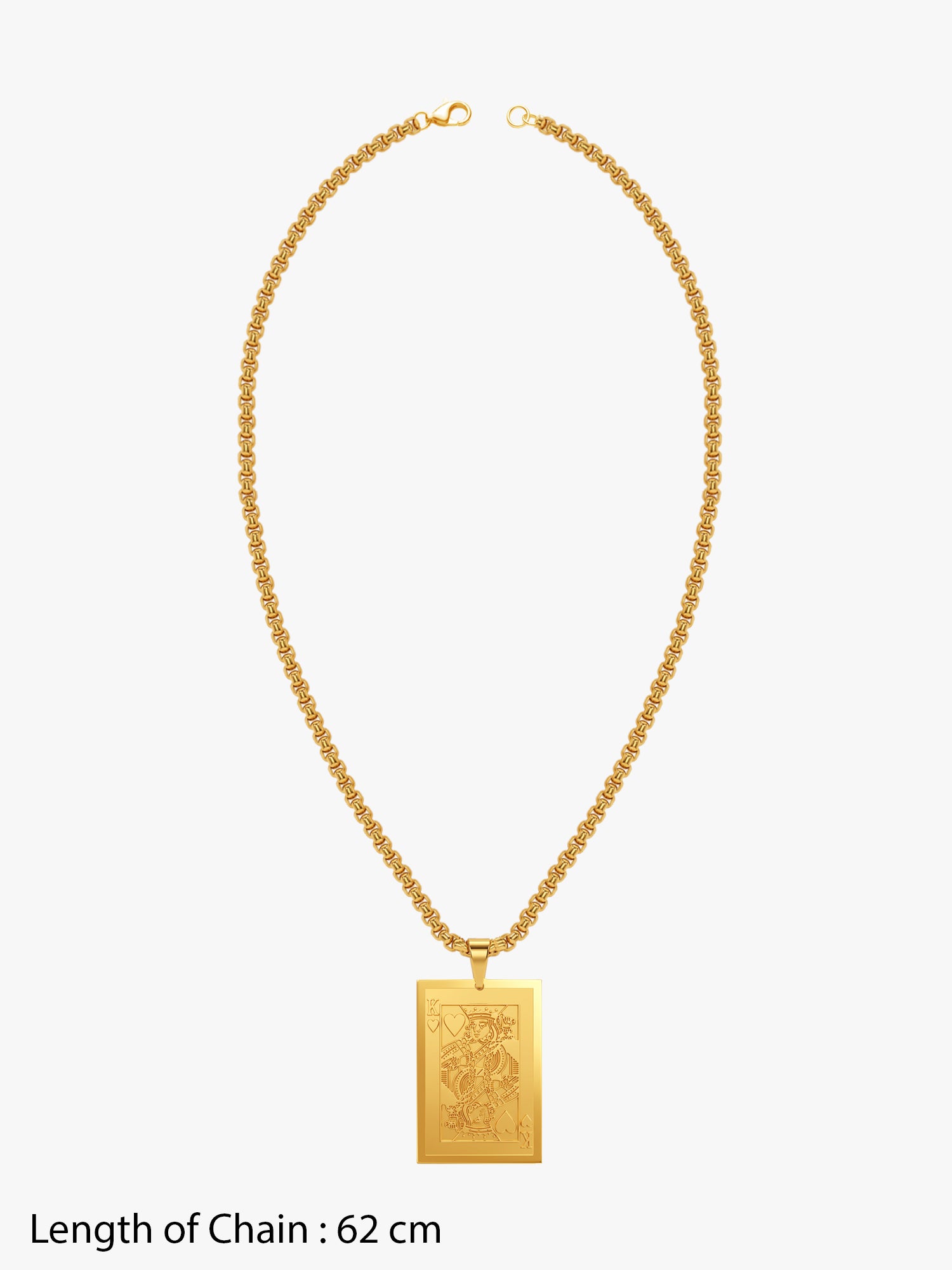 IXIA by GIVA Bluffmaster Gold Plated Pendant with Chain For Men