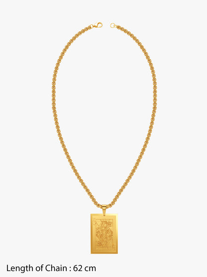 IXIA by GIVA Bluffmaster Gold Plated Pendant with Chain For Men